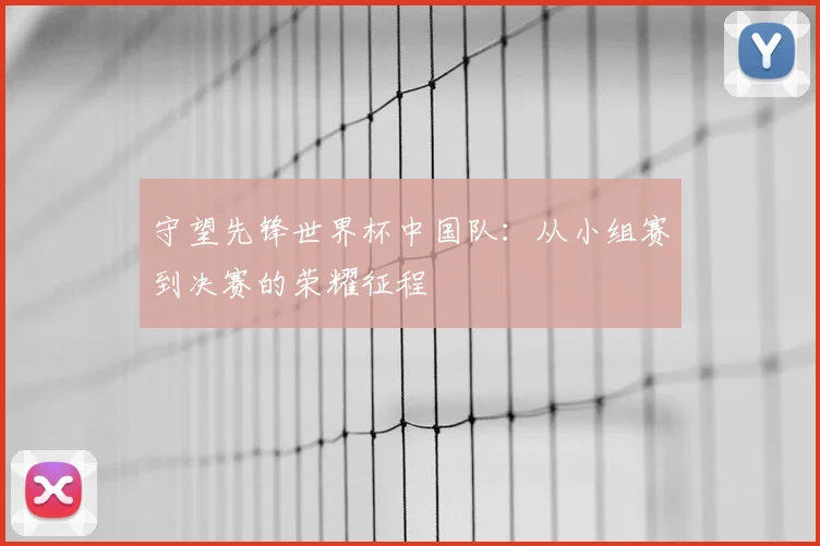 守望先锋世界杯中国队：从小组赛到决赛的荣耀征程